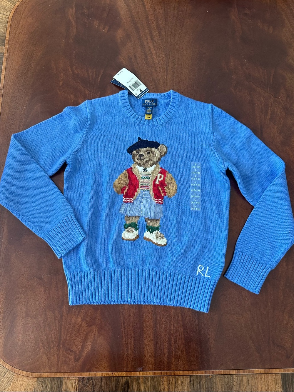 NWT Girl’s Polo Ralph Lauren Polo Bear Sweater size L